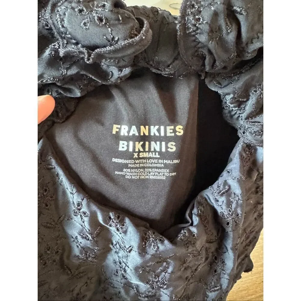 Frankies Bikinis Lucia Eyelet‎ One Piece Swimsuit Size XS